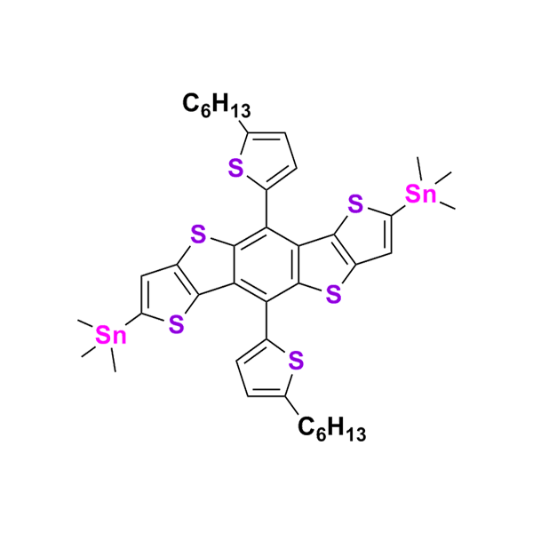 2,7-双(三甲基锡基)-5,10-双(2-己基噻吩基) 苯并[1,2-b:4,5-b']二(噻吩并[3,2-b]噻吩)