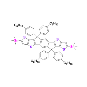 6,6,12,12-四(4-己基苯基)-6,12-二氢二噻吩并[2,3-d:2',3'-d']-s-苯并二茚并[1,2-b:5,6-b']二噻吩-2,8-双三甲基锡